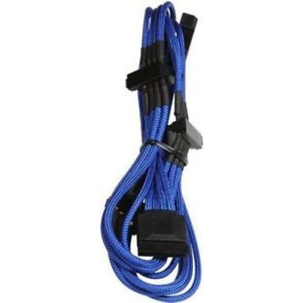 Cavo BitFenix Molex su 4x SATA Adapter 20 cm - sleeved blu/nero #1 image