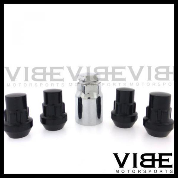 (4) 12X1.5 BLACK ACORN WHEEL LUG NUT LOCKS QUANTITY 4 KEY INCLUDED #1 image