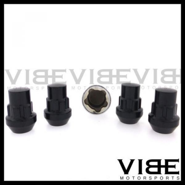 (4) 12X1.5 BLACK ACORN WHEEL LUG NUT LOCKS QUANTITY 4 KEY INCLUDED #2 image