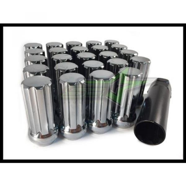 24 CHROME SPLINE LOCKING LUG NUTS | 14X1.5 | GMC CHEVY 6X5.5 6X139.7 TOYOTA FORD #2 image