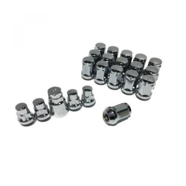 12x1.50 mm Lug Nuts and Lock Set Chrome 16 Nuts Plus 4 Locks 1 Key #2 image