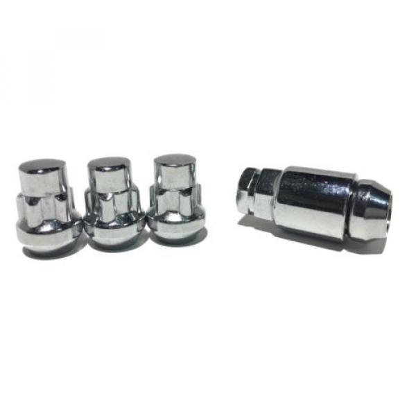 12x1.50 mm Lug Nuts and Lock Set Chrome 16 Nuts Plus 4 Locks 1 Key #3 image