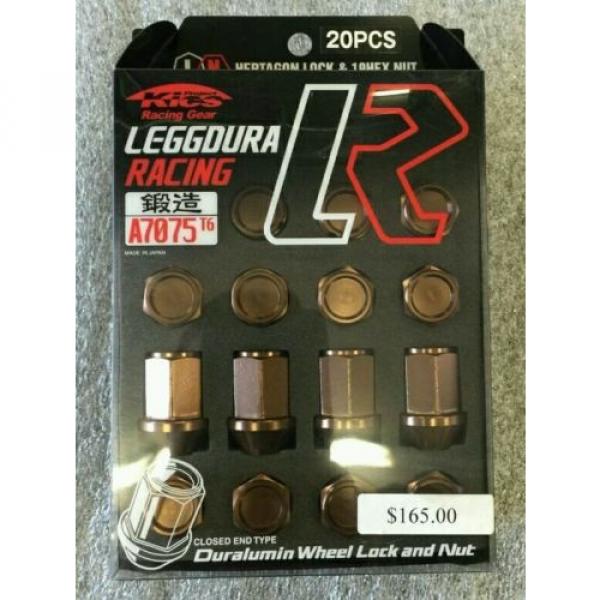 PROJECT KICS LEGGDURA WHEEL LUG NUTS LOCKS CLOSED END 12X1.5 BRONZE 20 PIECES #1 image