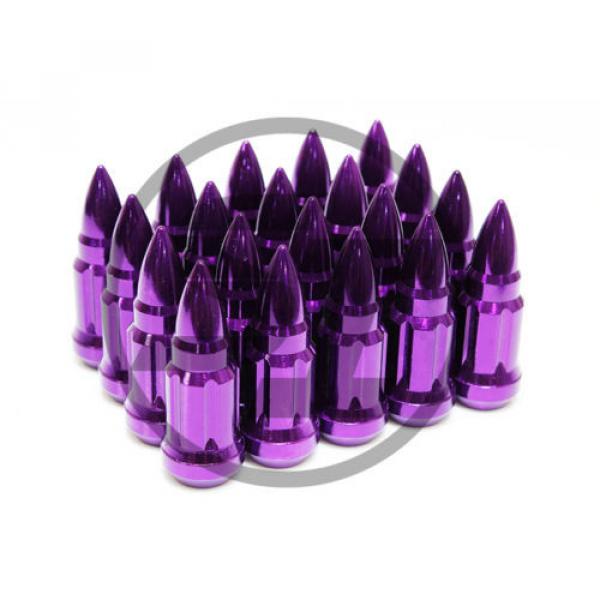 Z RACING BULLET PURPLE STEEL LUG NUTS 12X1.5MM EXTENDED KEY TUNER CLOSED #1 image