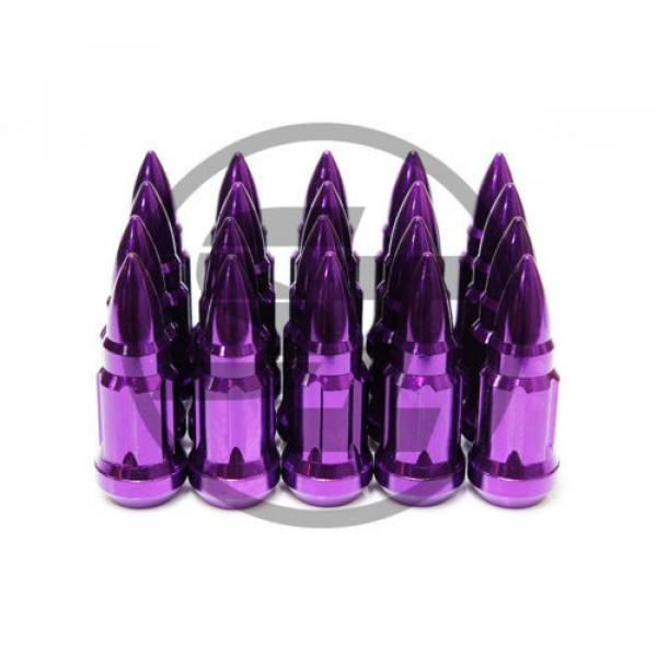 Z RACING BULLET PURPLE STEEL LUG NUTS 12X1.5MM EXTENDED KEY TUNER CLOSED #2 image