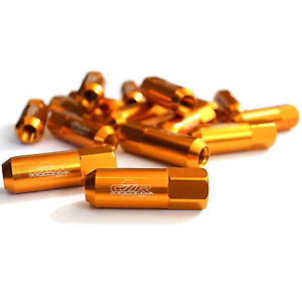 20PC CZRracing GOLD EXTENDED SLIM TUNER LUG NUTS LUGS WHEELS/RIMS (FITS:HONDA) #1 image