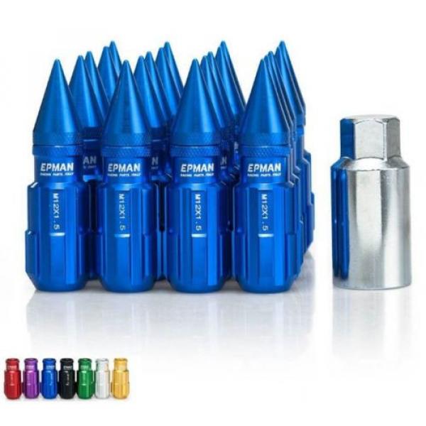 BLUE Tuner Extended Anti-Theft Wheel Security Locking Lug Nuts M12x1.5 20pcs #1 image