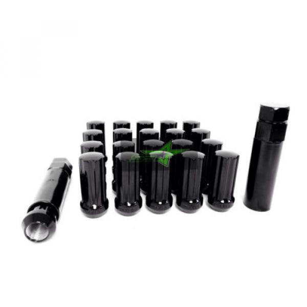 32 PC DODGE RAM LUGS 2500 3500 9/16 BLACK TRUCK 7 SPLINE LOCKING LUG NUTS +2KEYS #1 image