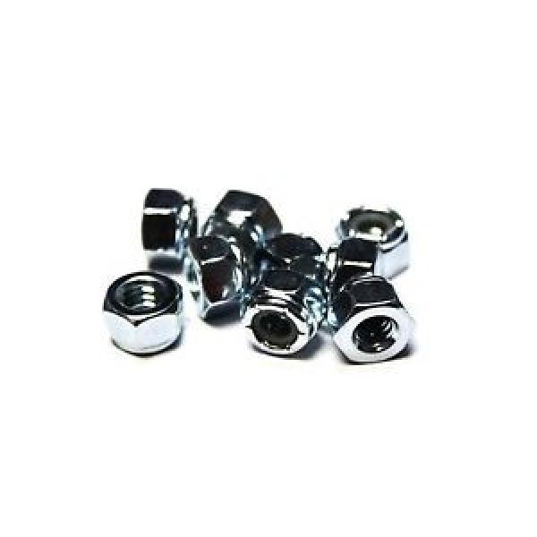 (250)1/4&#034;-20 Nylon Insert Lock Nuts (Zinc Plated) Nylock #1 image