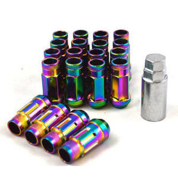 NNR PERFORMANCE EXTENDED LUG NUT SET W/LOCK FITS NISSAN 12X1.25 NEO CHROME #1 image