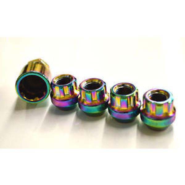 NNR OPEN ENDED SPLINE LUG NUT WHEEL LOCK SET NEO CHROME 12X1.5 #1 image