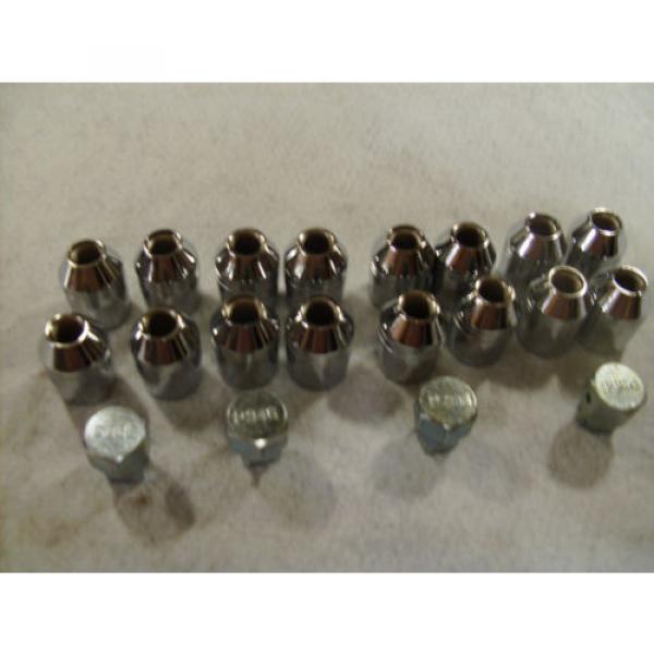 NEW Set of Qty 16 Chrome Lug nuts with Locking keys 12mm x 1.25 NOS #3 image