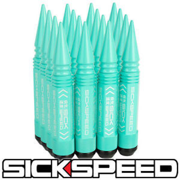 SICKSPEED 16 PC MINT GREEN 5 1/2&#034; LONG SPIKED STEEL LOCKING LUG NUTS 12X1.5 L16 #1 image