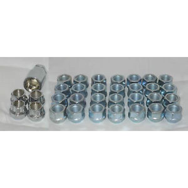 (28) OPEN END LUG NUTS &amp; (4) WHEEL RIM LOCKS SET - 8 LUG INSTALL KIT 9/16-18 #1 image