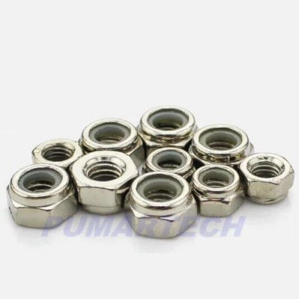 DIN985 M2/M2.5/M3/M4/M5/M6/M8/M10/M12 A2 Stainless Steel Nylon Lock Nut Metric #1 image