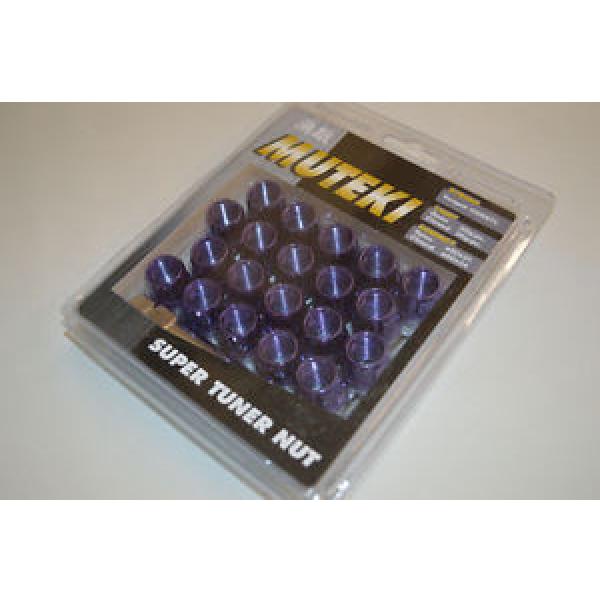 MUTEKI PURPLE OPEN END SPLINE TUNER LOCK LUG NUTS 20PCS 12X1.25 ACORN WHEEL RIM #1 image