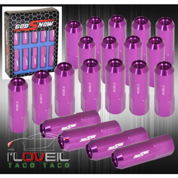 M12 X 1.5&#034; PURPLE EXTENDED LOCKING WHEEL RIMS THREAD PITCH LUG NUTS KIT RACE VIP #1 image