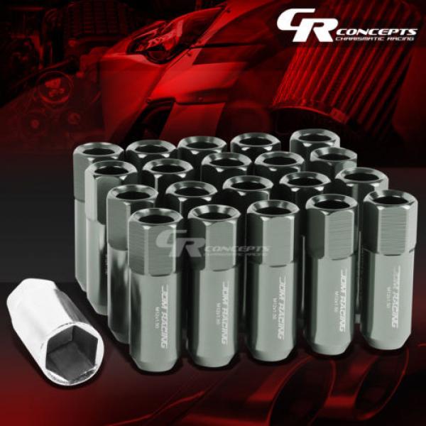 FOR CORVETTE/MALIBU/lMPALA 20X EXTENDED ACORN TUNER WHEEL LUG NUTS+LOCK GUNMATEL #1 image