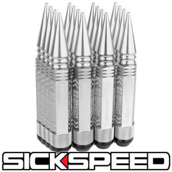 SICKSPEED 16 PC POLISHED 5 1/2&#034; LONG SPIKED STEEL LOCKING LUG NUTS 12X1.25 L11 #1 image