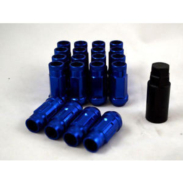 NNR PERFORMANCE EXTENDED LUG NUT SET W/LOCK FITS NISSAN/DATSUN 12X1.25 BLUE #1 image