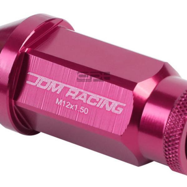 20X M12 X 1.5 LOCKING LUG RACING RIM/WHEEL ACORN TUNER LOCK NUTS+KEY PINK #2 image