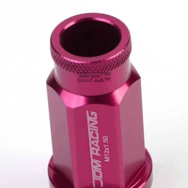 20X M12 X 1.5 LOCKING LUG RACING RIM/WHEEL ACORN TUNER LOCK NUTS+KEY PINK #3 image