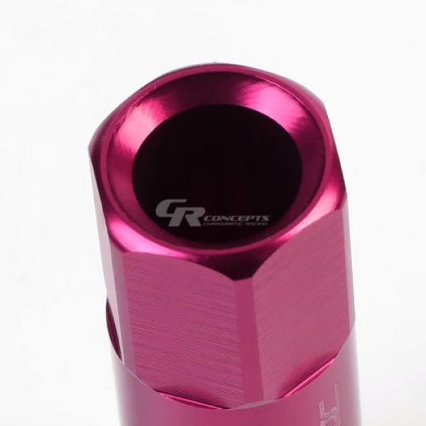 FOR DTS/STS/DEVILLE/CTS 20X EXTENDED ACORN TUNER WHEEL LUG NUTS+LOCK+KEY PINK #3 image