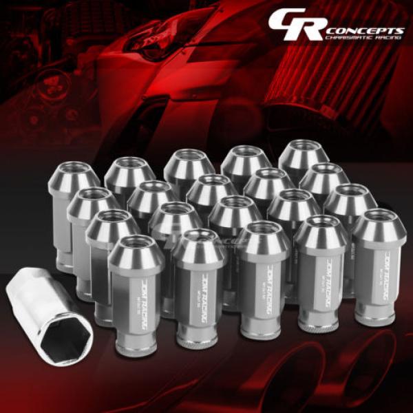 FOR CAMRY/CELICA/COROLLA 20X ACORN TUNER ALUMINUM WHEEL LUG NUTS+LOCK+KEY SILVER #1 image