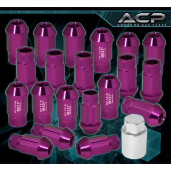 UNIVERSAL M12x1.25 LOCKING LUG NUTS 20 PIECES AUTOX TUNER WHEEL PACKAGE PURPLE #1 image