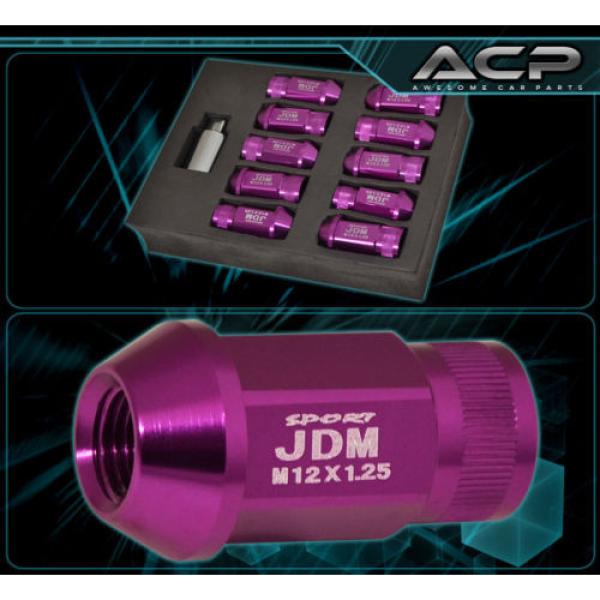 UNIVERSAL M12x1.25 LOCKING LUG NUTS 20 PIECES AUTOX TUNER WHEEL PACKAGE PURPLE #2 image