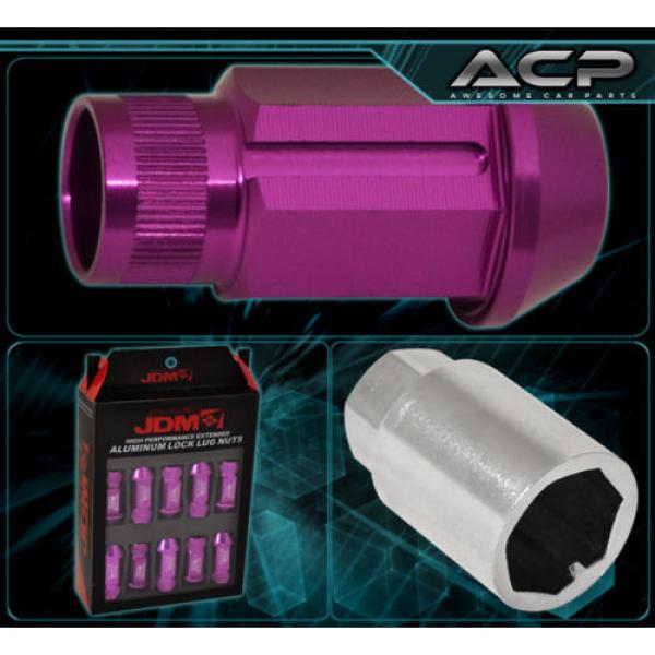 UNIVERSAL M12x1.25 LOCKING LUG NUTS 20 PIECES AUTOX TUNER WHEEL PACKAGE PURPLE #3 image