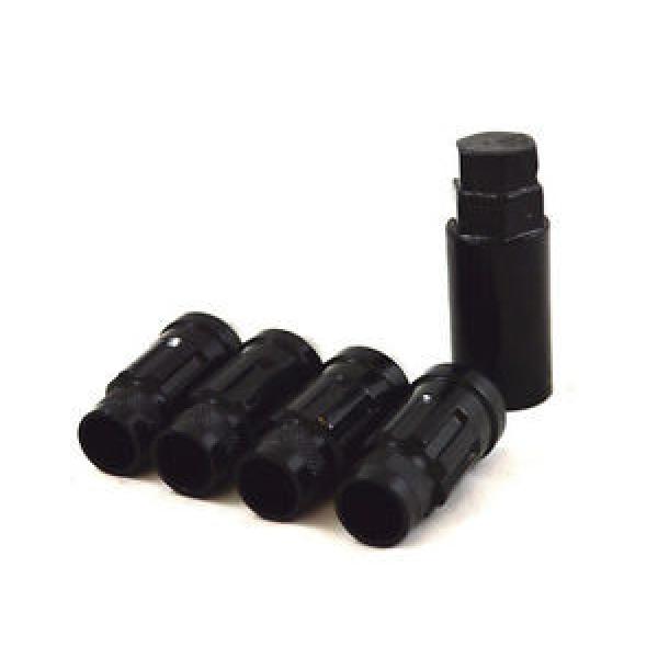 NNR LUG NUT LOCK SET STEEL BLACK WITH KEY 12X1.25 NNR-LN-WLS12125BK #1 image