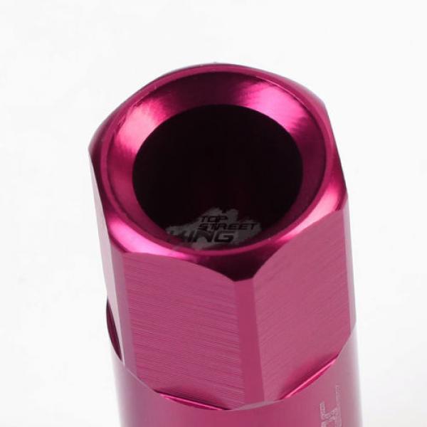 20 X M12 X 1.5 EXTENDED ALUMINUM LUG NUT+ADAPTER KEY MALIBU IMPALA PINK #3 image