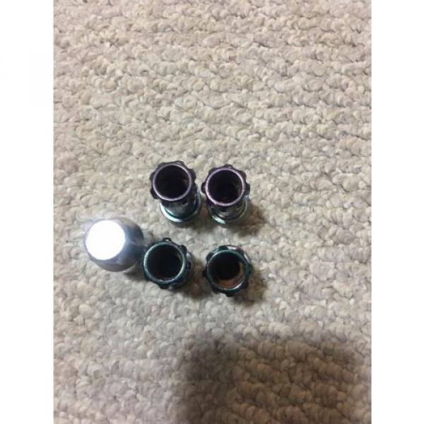 KICS R40 NEO-CHR LOCK LUG NUTS 12x1.5 1.5 FLOATING SEAT ACORN WHEELS RIMS OPEN U #3 image