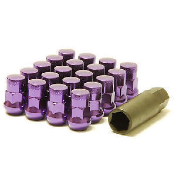 LUG NUTS &#034;Wheel Mate&#034; Muteki SR35 Close End Lug Nuts w/ Lock Set - Purple 12x1.2 #1 image