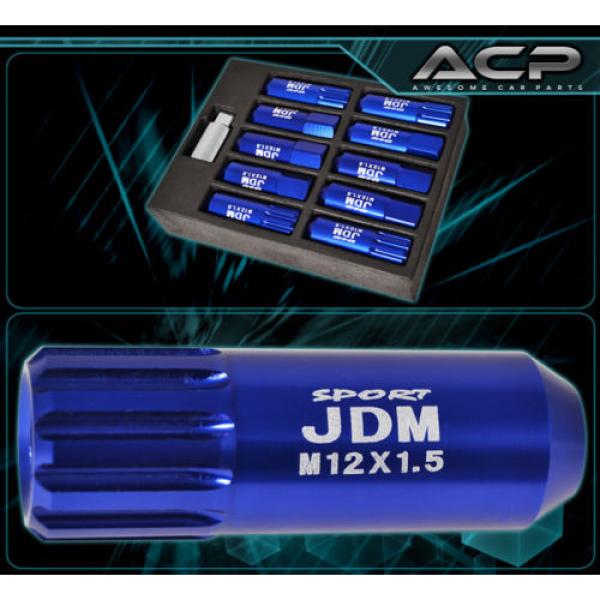 FOR TOYOTA M12x1.5MM LOCKING LUG NUTS CAR AUTO 60MM EXTENDED ALUMINUM KIT BLUE #2 image