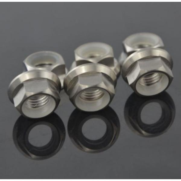 6PCS Titanium Ti M10x1.25 Pitch Sprocket Flange Lock Nut For Honda Suzuki Yamaha #2 image