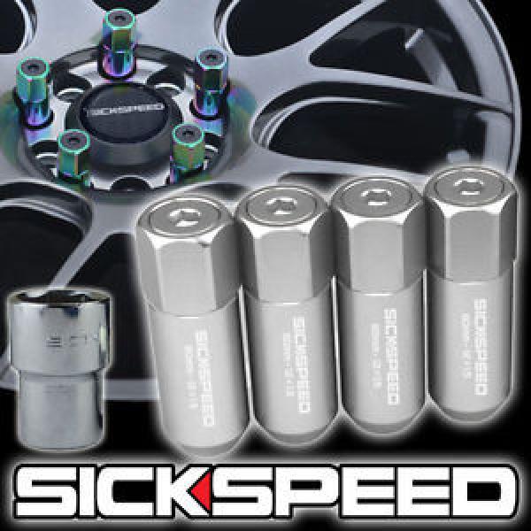 4 POLISHED CAPPED ALUMINUM EXTENDED TUNER LOCKING LUG NUTS FOR WHEELS 12X1.5 L20 #1 image