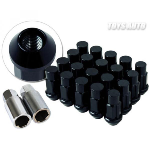 Godspeed Type4 50mm 31g FORGED RIM WHEEL LOCK LUG NUTS 12x1.25 w/ Key BLACK b #1 image