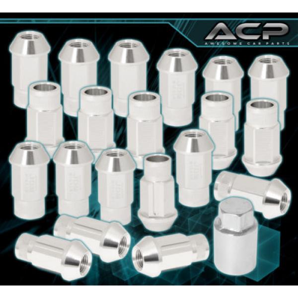 Universal 12Mmx1.5 Locking Lug Nuts Thread Pitch Drag Performance Rim Set Silver #1 image