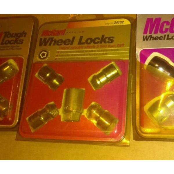 Nos new! McGard 24132 7/16 -20 Cone Seat Wheel Lock Lug Nuts, 4 Locks 1Key #2 image