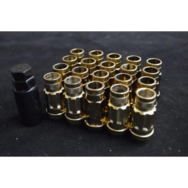 NNR EXT LUG NUT SET W/LOCK FITS NISSAN/DATSUN 12X1.25 GOLD NNR-LN-SWL12125GD #1 image