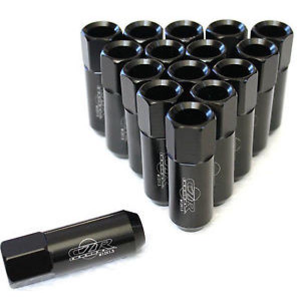 16PC CZRracing BLACK EXTENDED SLIM TUNER LUG NUTS LUGS FOR WHEELS/RIMS M12X1.5 #1 image