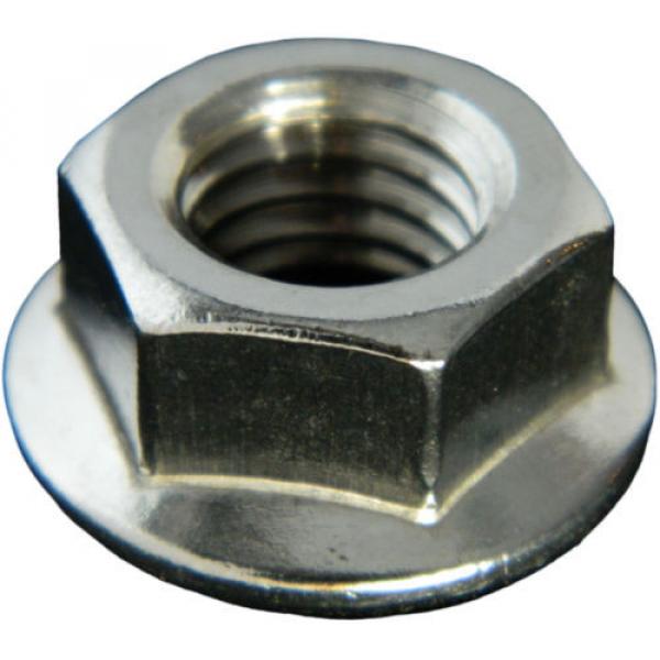 STAINLESS STEEL SERRATED FLANGE HEX LOCK NUTS 3/8-24 Qty 10 #1 image