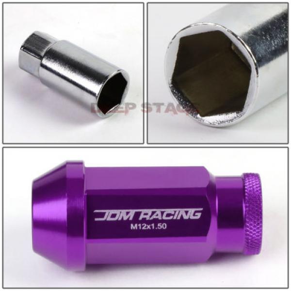 FOR IS250 IS350 GS460 20 PCS M12 X 1.5 ALUMINUM 50MM LUG NUT+ADAPTER KEY PURPLE #5 image