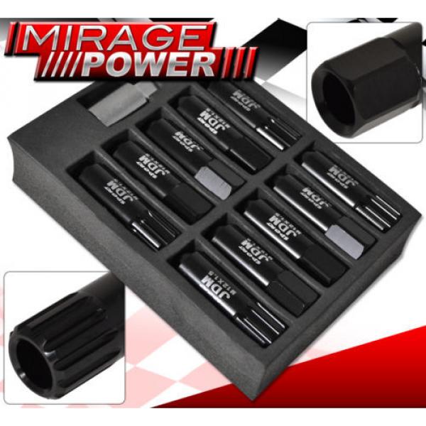 FOR MINI M12x1.5 LOCKING LUG NUTS TIME ATTACK TUNER WHEELS RIMS 20PC KIT BLACK #2 image