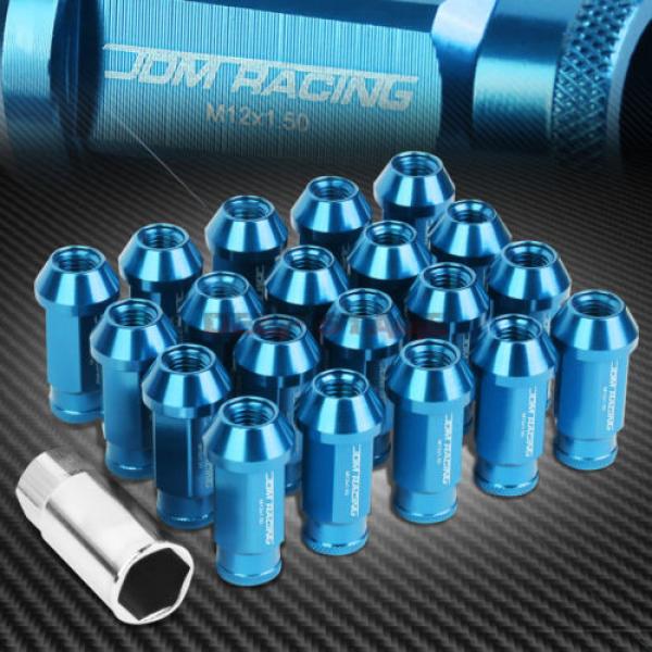 FOR CAMRY/CELICA/COROLLA 20 PCS M12 X 1.5 ALUMINUM 50MM LUG NUT+ADAPTER KEY CYAN #1 image