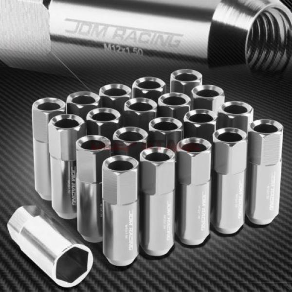 FOR CAMRY/COROLLA 20 PCS M12 X 1.5 ALUMINUM 60MM LUG NUT+ADAPTER KEY SILVER #1 image