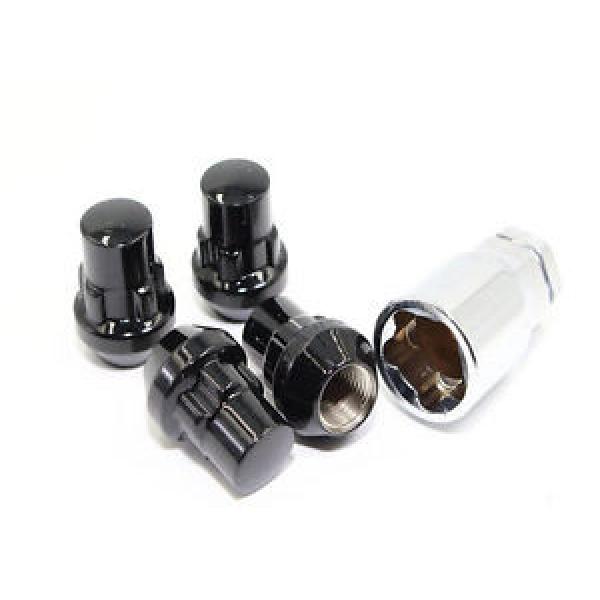 4 Black Acorn Bulge Wheel Lug Nut Locks 12x1.5 Toyota Tacoma Corolla Camry #1 image