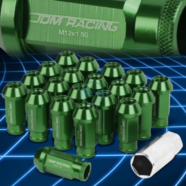 20pcs M12x1.5 Anodized 50mm Tuner Wheel Rim Locking Acorn Lug Nuts+Key Green #1 image